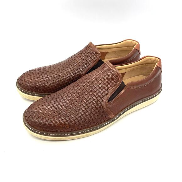 Johnston & Murphy McGuffey Men\'s Brown Woven Slip-On Leather Shoes Size 9.5 main image 9